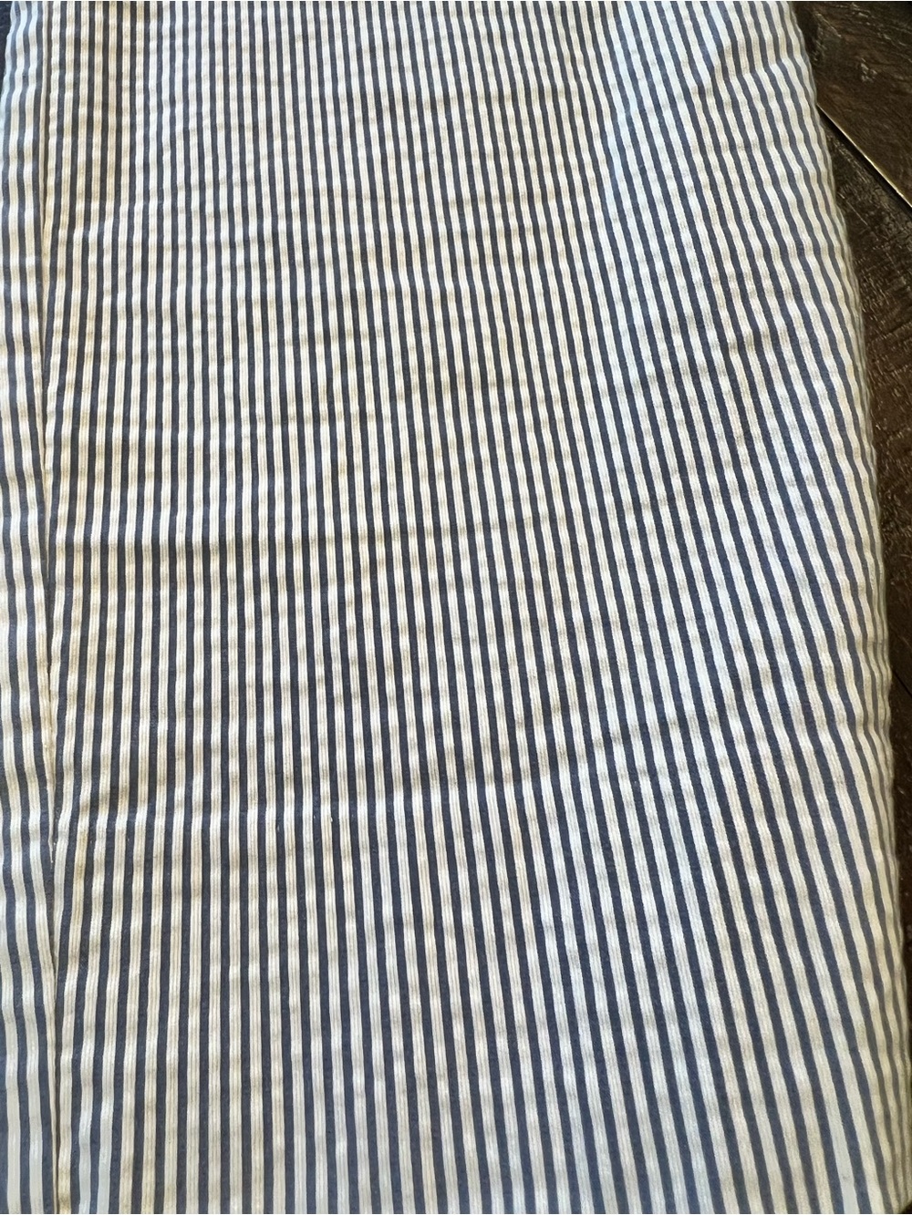 Hilary Radley White and Navy Pinstripe Cropped Pants - Picture 2 of 7